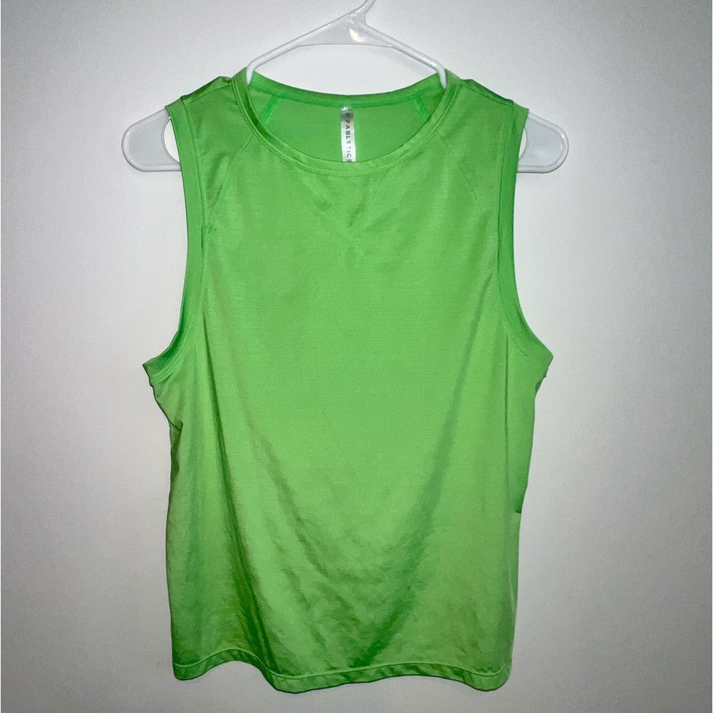 Lime green muscle tank